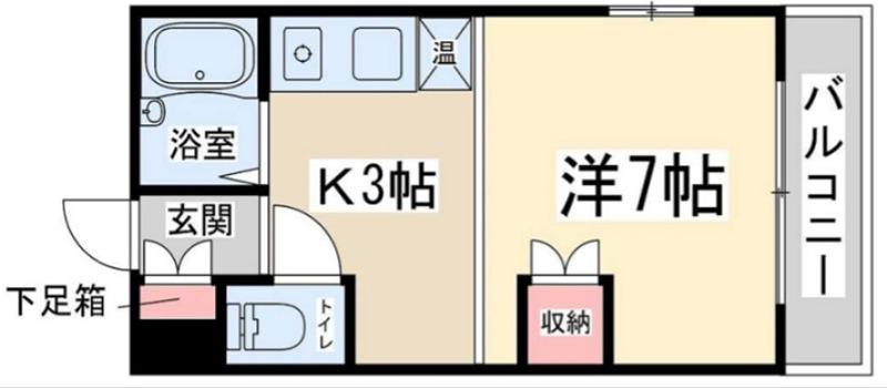 コモド田口(ワンルーム/3階)の間取り写真