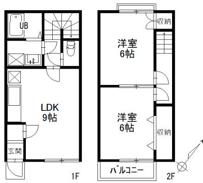 エスペランサ(2LDK/1階)の間取り写真