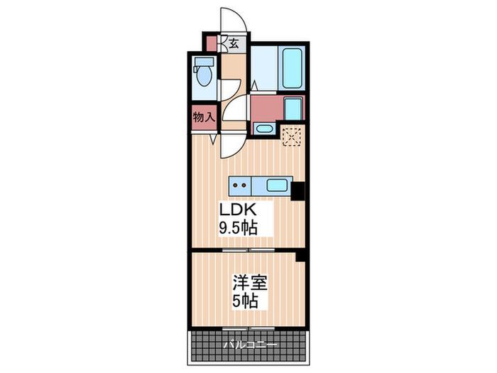 VILLACITYSANJYO(1K/3階)の間取り写真