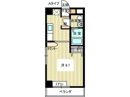 クオリティタウン(1K/1階)の間取り写真