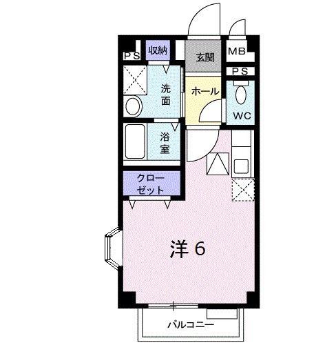 カーサトーレ(ワンルーム/1階)の間取り写真