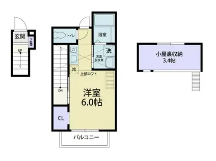 RIVERAINIII(1LK/1階)の間取り写真