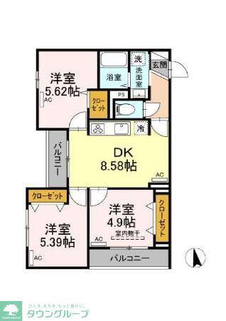 グラナーデ目白御留山(3DK/2階)の間取り写真