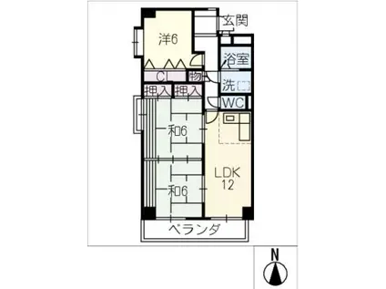 ベルビレッジ上汐田(3LDK/4階)の間取り写真
