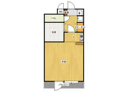 桜山アネックス(ワンルーム/3階)の間取り写真