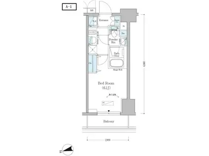 アーバネックス戸越(1K/4階)の間取り写真