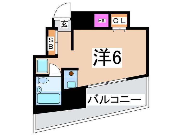 シーズ西横浜(ワンルーム/8階)の間取り写真