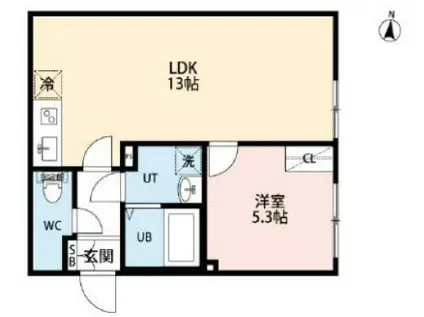 PARK LILA住吉(1LDK/4階)の間取り写真