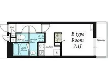 リブリ・アドバンス鶴見II(1K/1階)の間取り写真