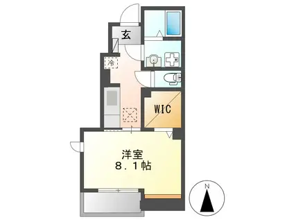 アルモニーやなぎ(1K/1階)の間取り写真