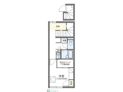 レオパレスフルール(1K/2階)の間取り写真