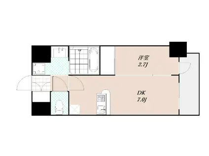 セレニテ新大阪ミラク壱番館(1DK/5階)の間取り写真