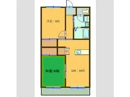 ヴィラ マルヨシ(2LDK/1階)の間取り写真