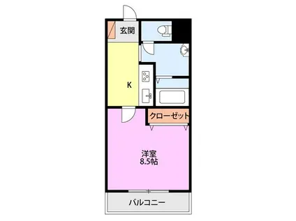 テルマ・オリゾンI(1K/3階)の間取り写真