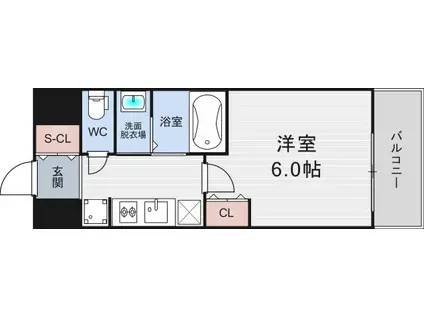 エステムコート梅田茶屋町IIIネクスタ(1K/10階)の間取り写真