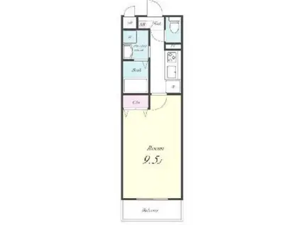 ブリーズ北沢(1K/2階)の間取り写真