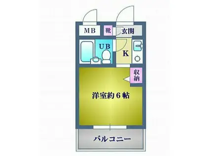 アーバンコート南行徳(1K/4階)の間取り写真