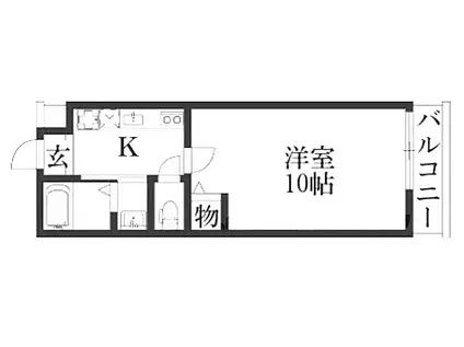 アークリード大津中央(1K/2階)の間取り写真