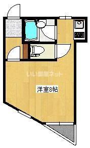 メゾン茜(1K/4階)の間取り写真