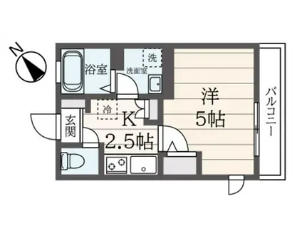 プルミエ間坂(1K/1階)の間取り写真