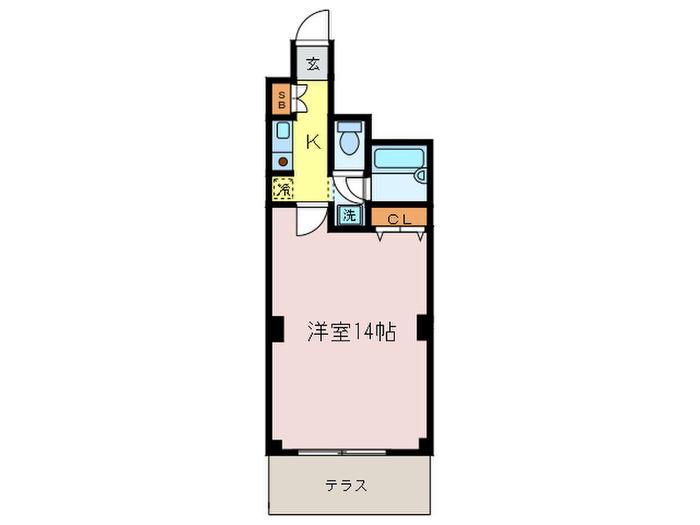 ワコー第2マンション(1K/1階)の間取り写真