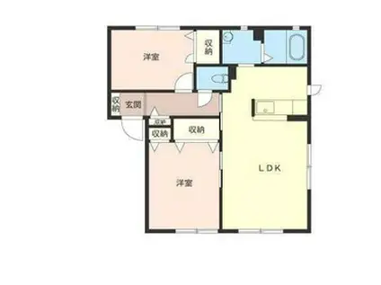 GARDEN COURT S III(2LDK/1階)の間取り写真