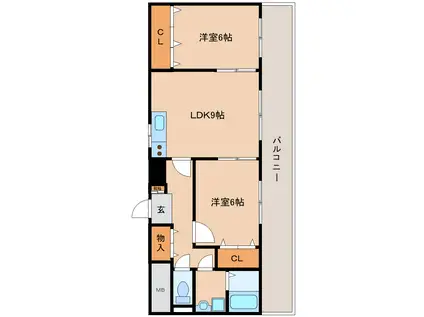 ルミエールヨシダ(2LDK/3階)の間取り写真