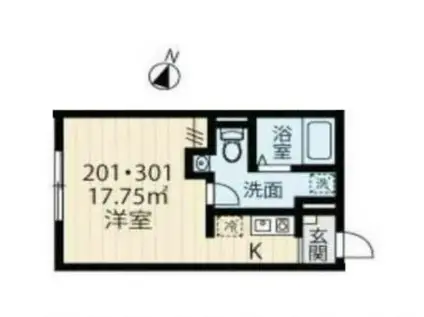 HASAI BUILDING 北千住(ワンルーム/3階)の間取り写真