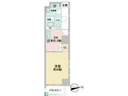 レジディア東桜(1DK/3階)の間取り写真