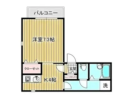 PARKNOTE(1K/2階)の間取り写真