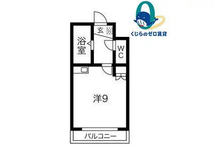 UNAX名東(ワンルーム/4階)の間取り写真