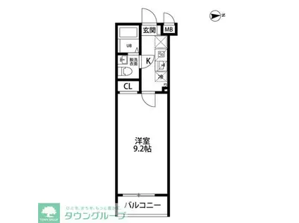 SKY ROKUCHO(1K/3階)の間取り写真