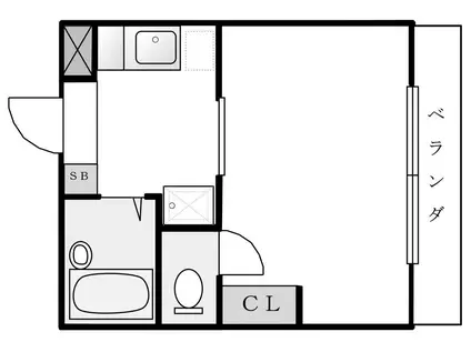 村上マンション(ワンルーム/3階)の間取り写真
