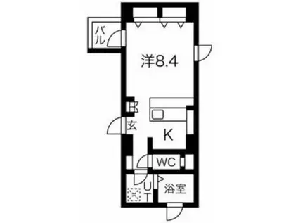 サンシャイン中郷(1K/6階)の間取り写真