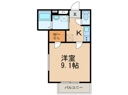 フジパレス新中通I番館(1K/3階)の間取り写真