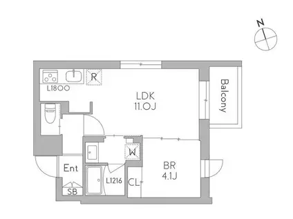 GRANDUO用賀7(1LDK/3階)の間取り写真