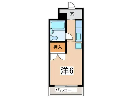 ベルハイム(ワンルーム/3階)の間取り写真