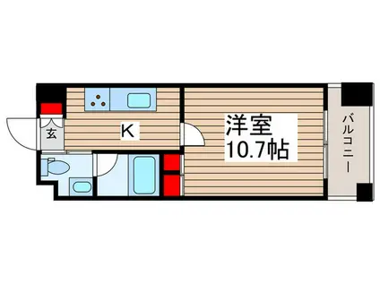 エスティメゾン銀座(1K/7階)の間取り写真