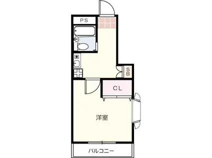 ピア桃井(1K/1階)の間取り写真