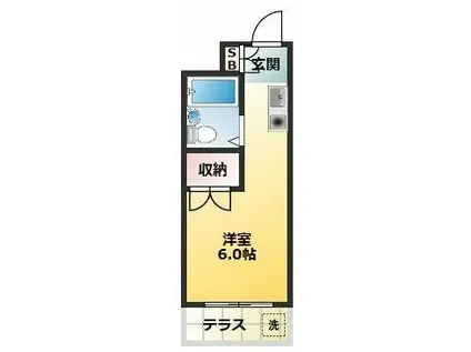 グレース・メゾン(ワンルーム/1階)の間取り写真