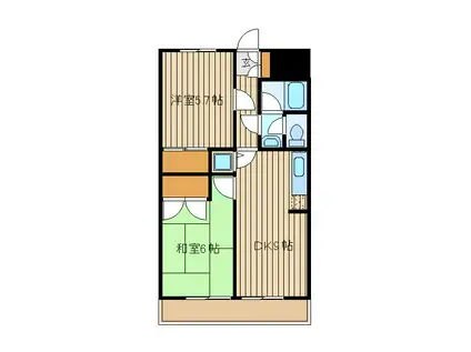 エムハイツ高野台I(2DK/1階)の間取り写真