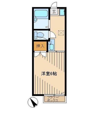 ハイライズYATO(1K/2階)の間取り写真