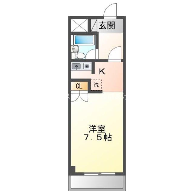 IS高師(1K/1階)の間取り写真