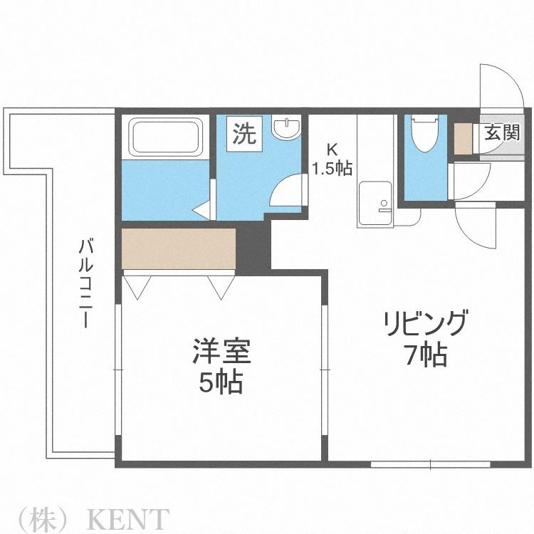 アベニュー224(1LDK/3階)の間取り写真