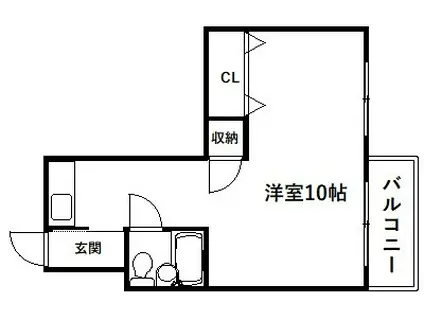 泉マンション(ワンルーム/2階)の間取り写真