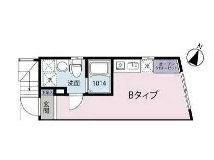 CICADA NAKANO(ワンルーム/4階)の間取り写真