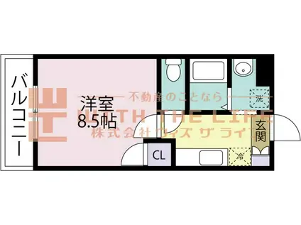 コンフォールHI(1K/3階)の間取り写真