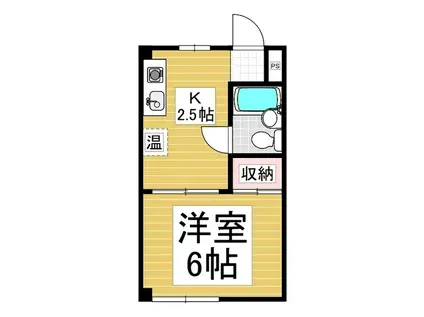 サンコーポ 1号棟(1K/2階)の間取り写真