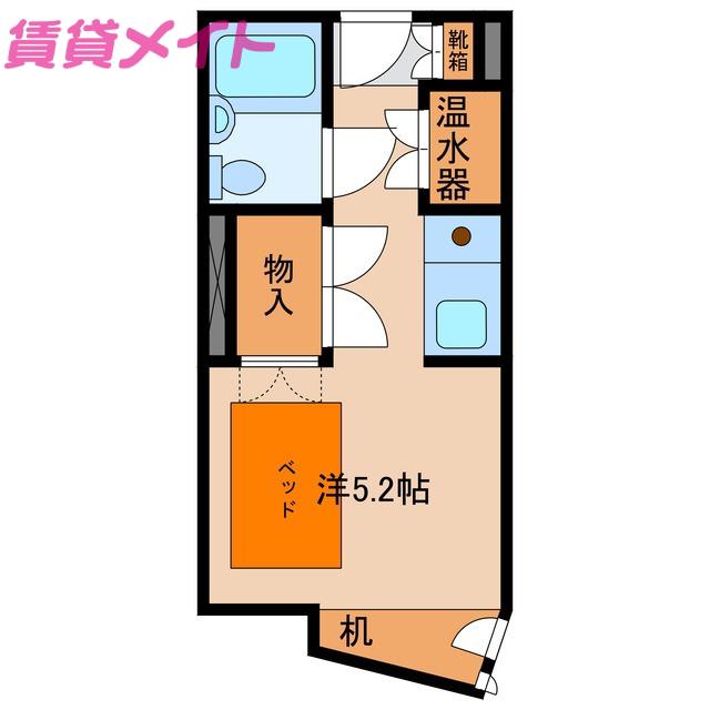 プロミネントDAIAN(ワンルーム/2階)の間取り写真
