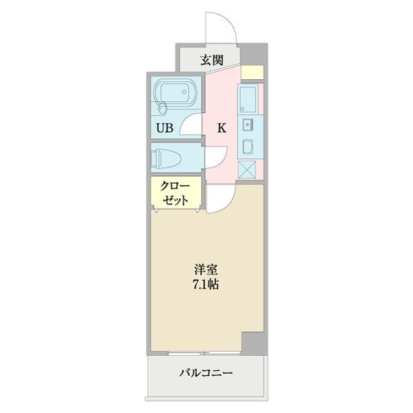 メイゾンサンセール(1K/2階)の間取り写真